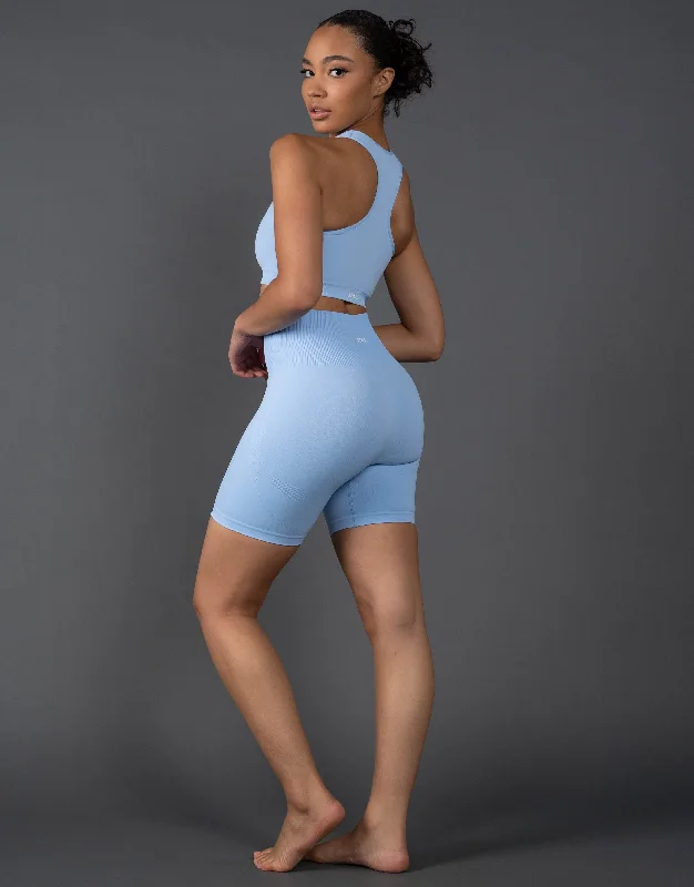 Premium Seamless Racer Crop V5.1 - Baby Blue