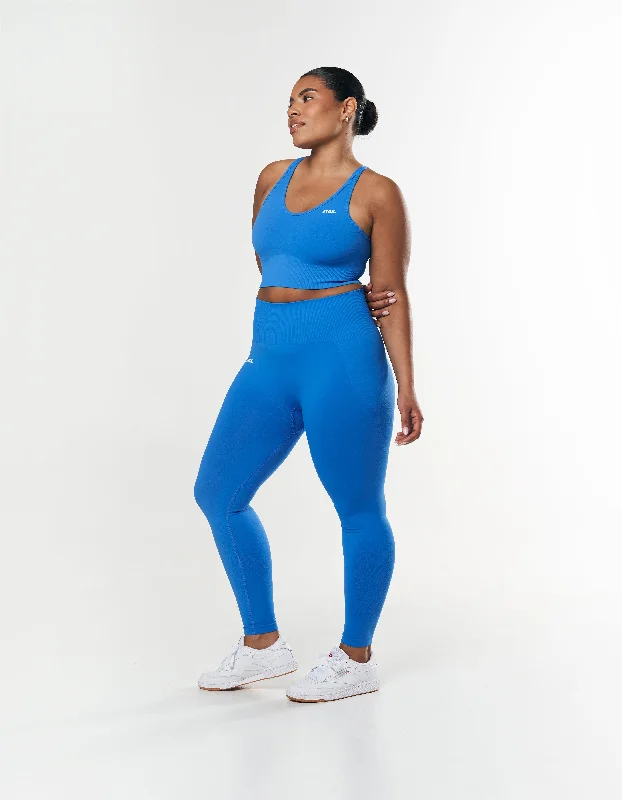 Premium Seamless Summer Strappy Crop - Blue