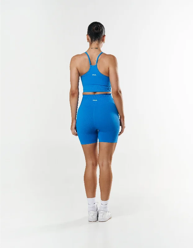 Premium Seamless Summer Strappy Crop - Blue