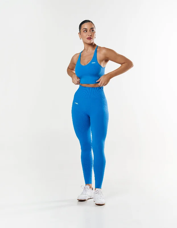 Premium Seamless Summer Strappy Crop - Blue