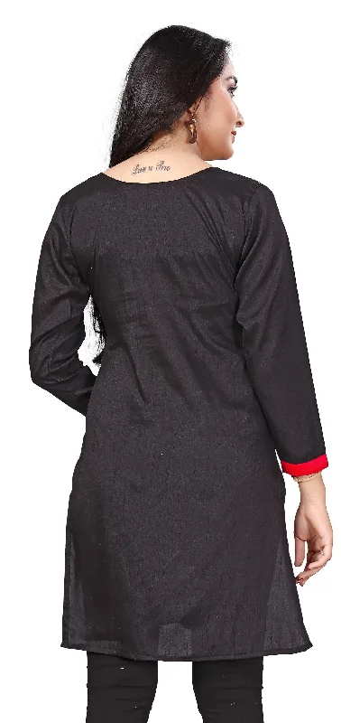 Stunning Black Short Kurti for Women – Buy Indian Kurta Online