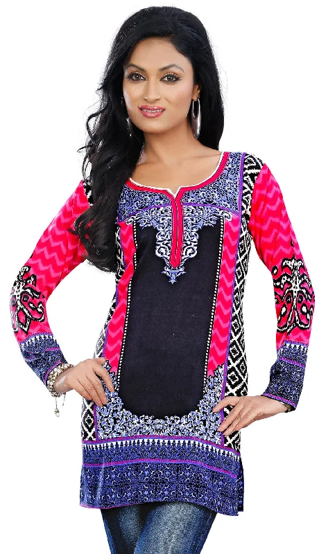 Vibrant Pink Indian Kurtis Online – Trendy Short Kurti for Women