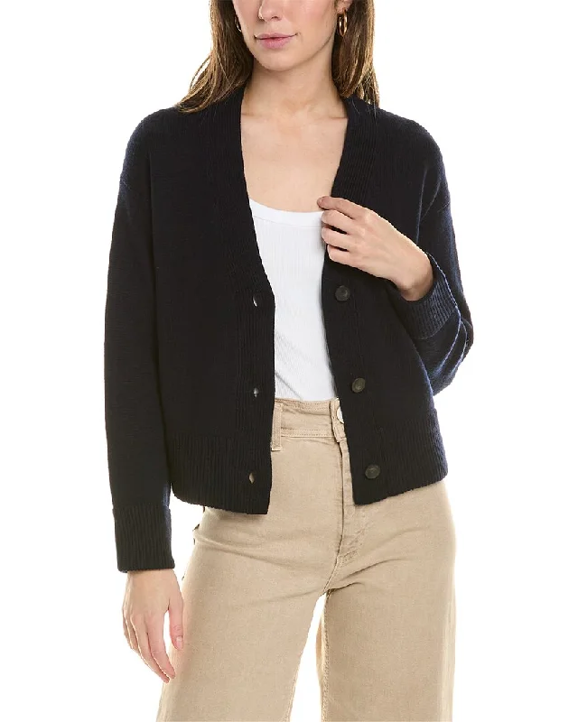 Vince Boxy Wool & Cashmere-Blend Cardigan