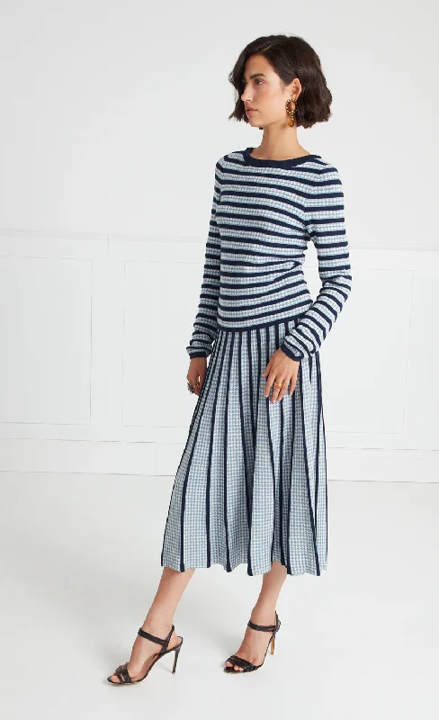 Vulcan Knit Skirt - Blue Mix