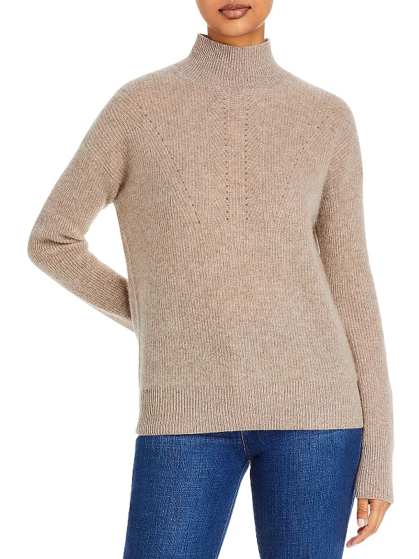 Womens Cashmere Mockneck Pullover Sweater