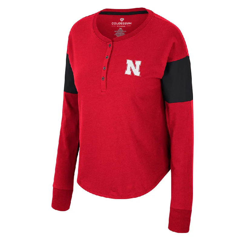 Women's Nebraska Huskers Cheryl Long Sleeve Henley