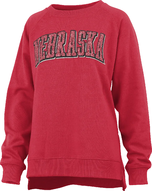 Women's Nebraska Huskers Michelin Twisted Cozy Fleece Crew