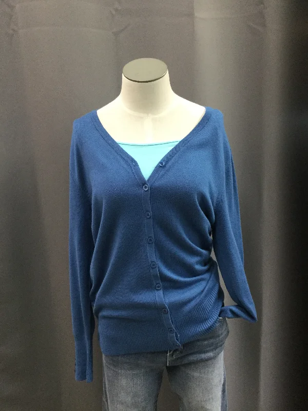 Blue MIST BUTTON CARDIGAN S