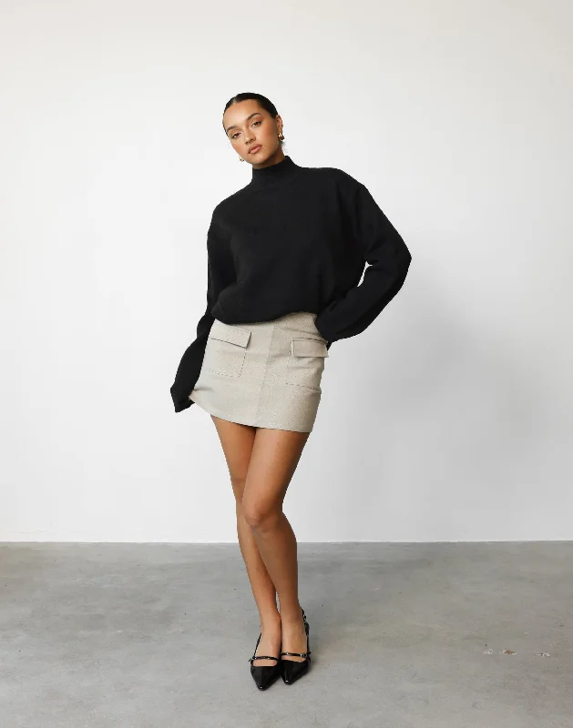 Adrianah Knit Jumper (Black)