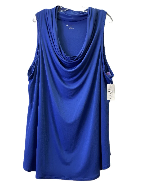 Blue Top Sleeveless By Lane Bryant, Size: 2x