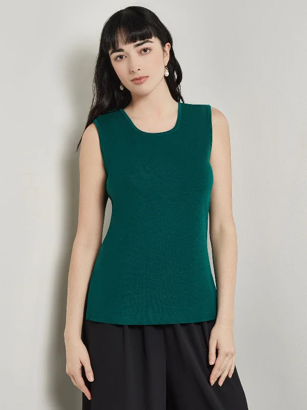 Classic Knit Tank Top, Spruce