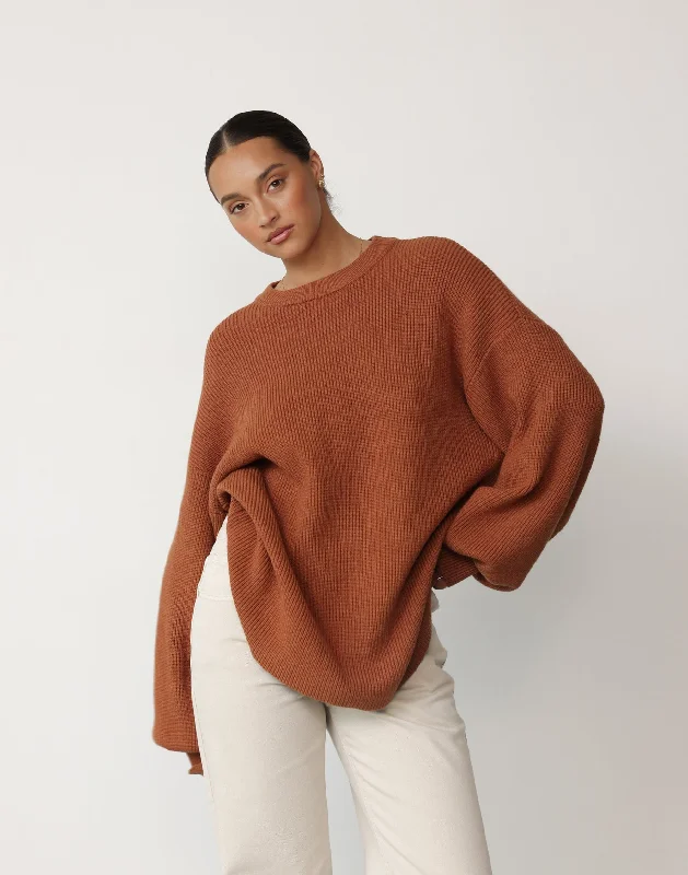 Cody Oversized Jumper (Cinnamon)