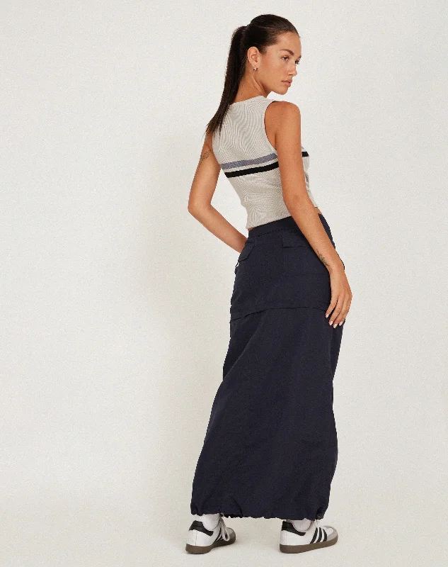 Eudora Detachable Skirt in Navy