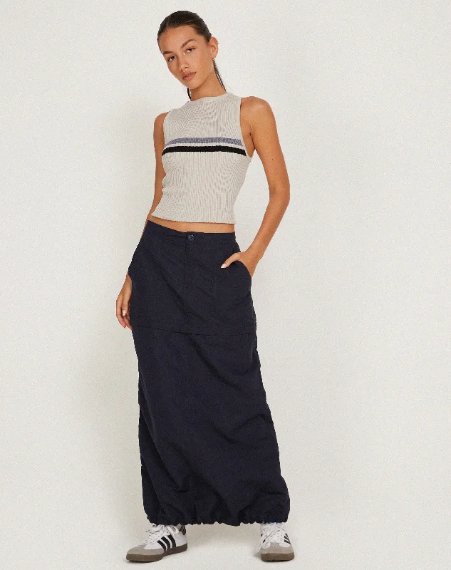 Eudora Detachable Skirt in Navy