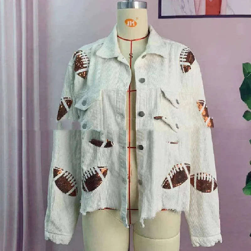 Corduroy & Rugby Print Jackets for Women