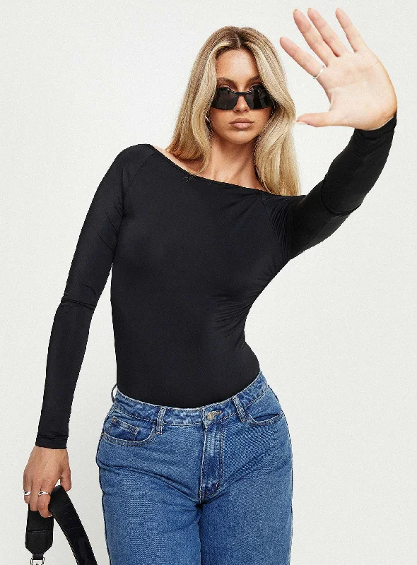 Gatewood Long Sleeve Bodysuit Black Tall