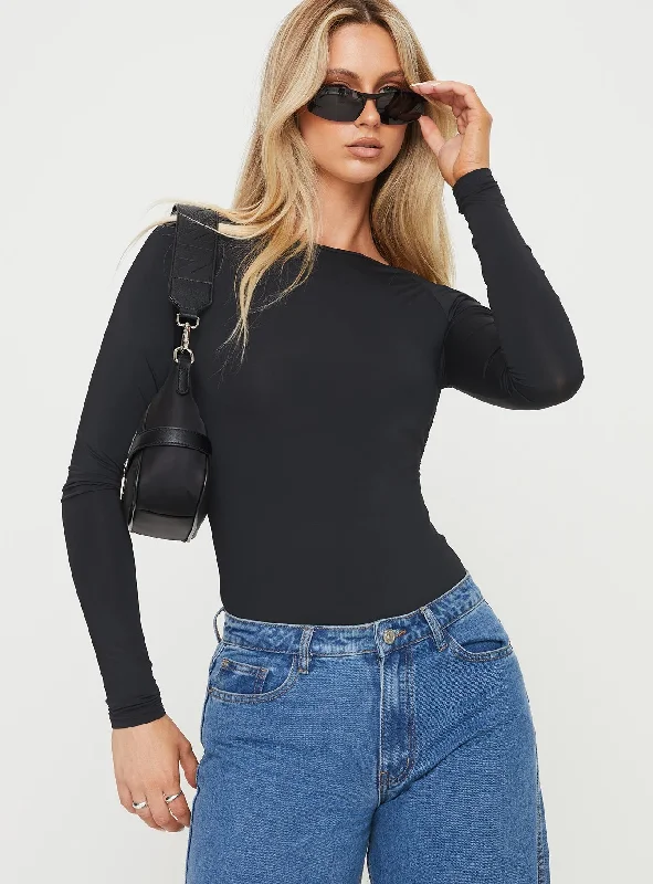 Gatewood Long Sleeve Bodysuit Black Tall