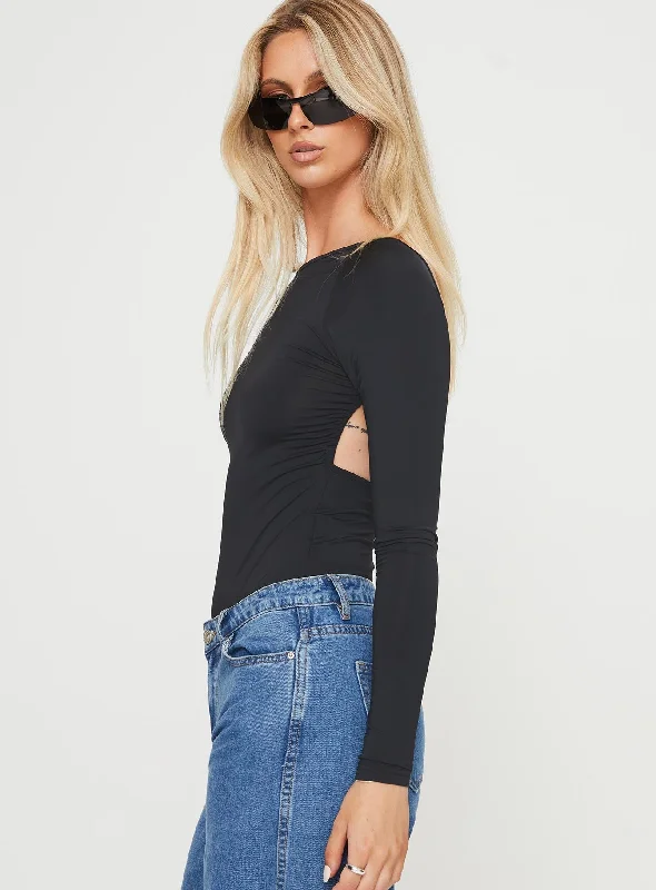 Gatewood Long Sleeve Bodysuit Black Tall