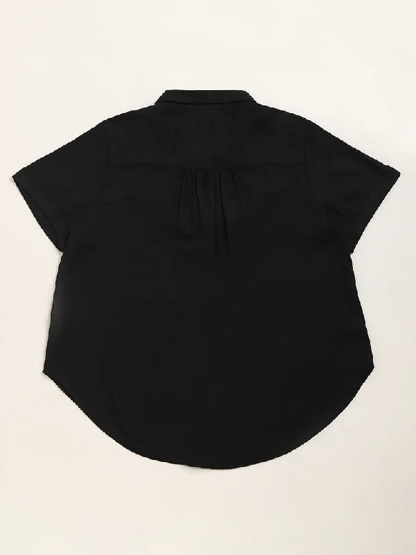 Gia Black Pintuck Detailed Blouse