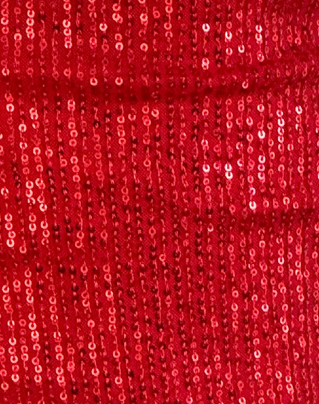 Hala Vest Top in Red Drape Mini Sequin