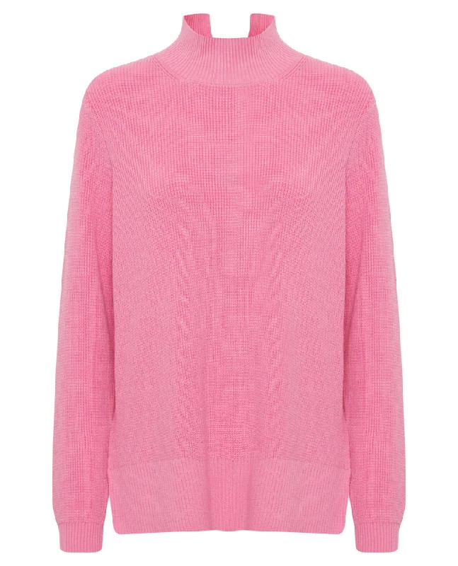 Ichi Boston Super Pink Turtleneck Knit