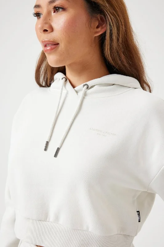 INSPORT WOMEN'S CARLA CROPPED SILVER HOODIE