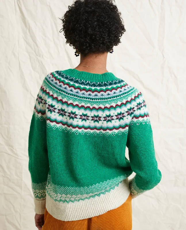 Lowie Caerphilly Fair Isle Green Knit