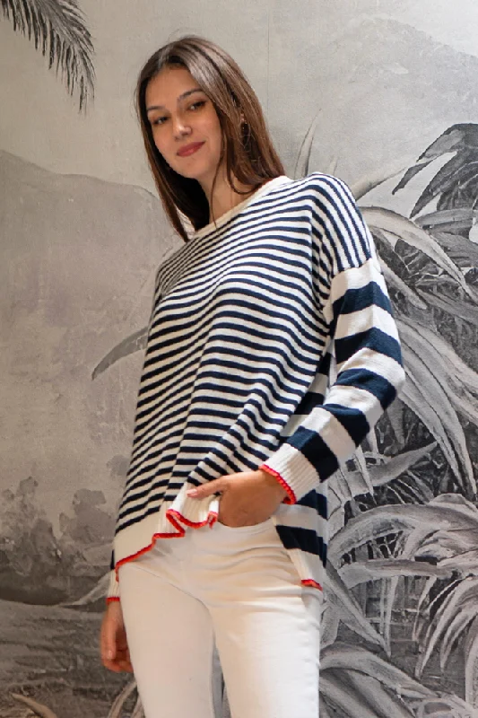 Navy Fine Stripe Knit By Pixi Carnival