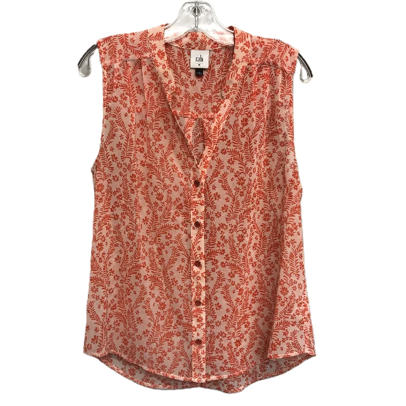 Orange Top Sleeveless By Cabi, Size: M