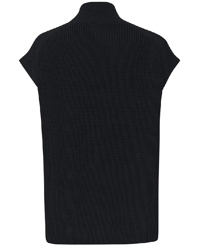 Part Two Eisley Dark Navy Cotton Sweater Vest Knit