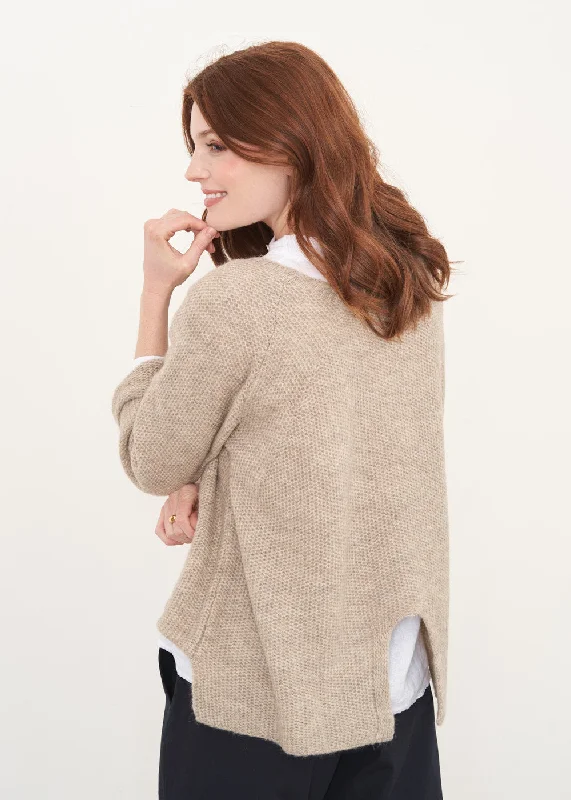 SUZETTE SWING SWEATER - GREIGE