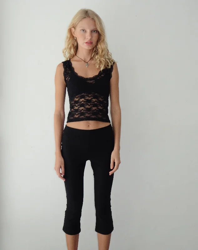 Tahoa Lace Vest in Black