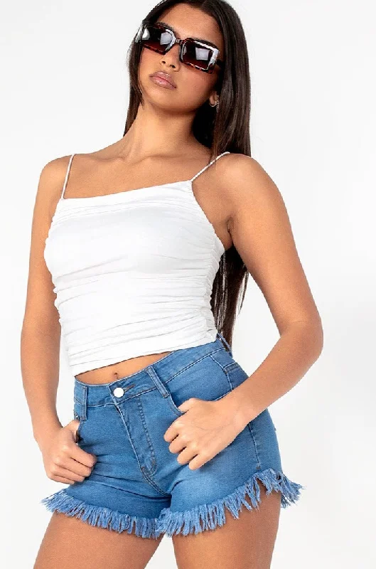 Tara White Cami Top