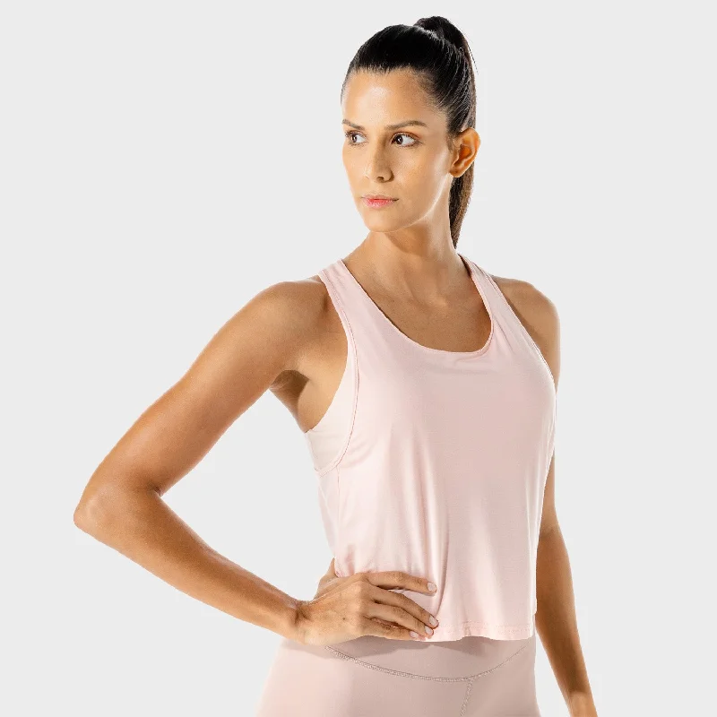 Women's Fitness - Wrap Tank - Peachy Keen Marl