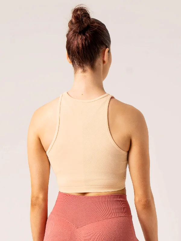 Circuit Rib Seamless Tank - Peach Sorbet