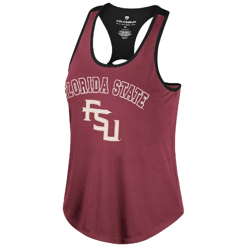 Colosseum Women's Florida State/Stacked FSU Racerback Tank - Garnet