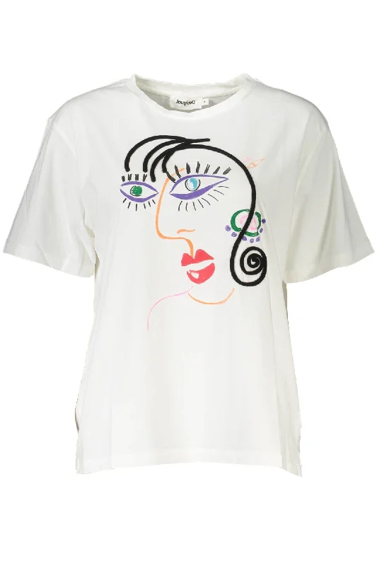 Desigual Chic Embroide  Tee with Artistic Women's Flair