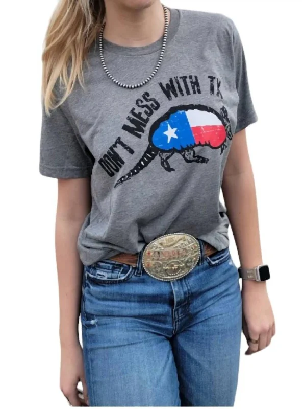 Don‚Äôt Mess With Texas Graphic Tee In Grey