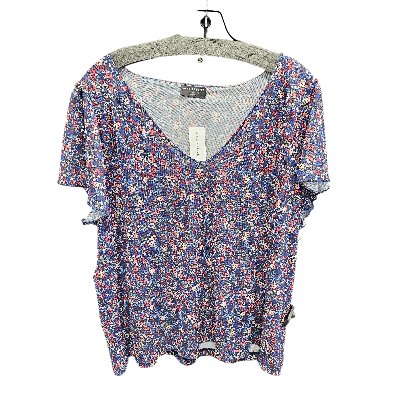 Floral Print Top Short Sleeve Lane Bryant, Size 18