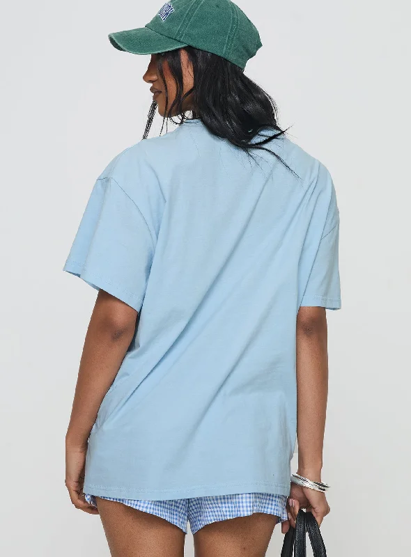 Grocery Run Oversized Graphic Tee Blue