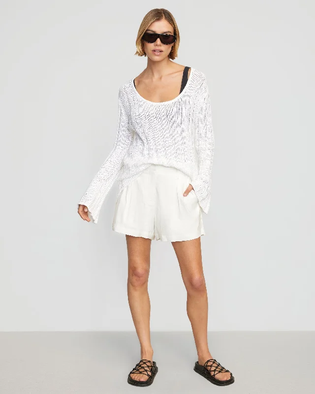 Leah Ribbed Scoop-Neck Sweater