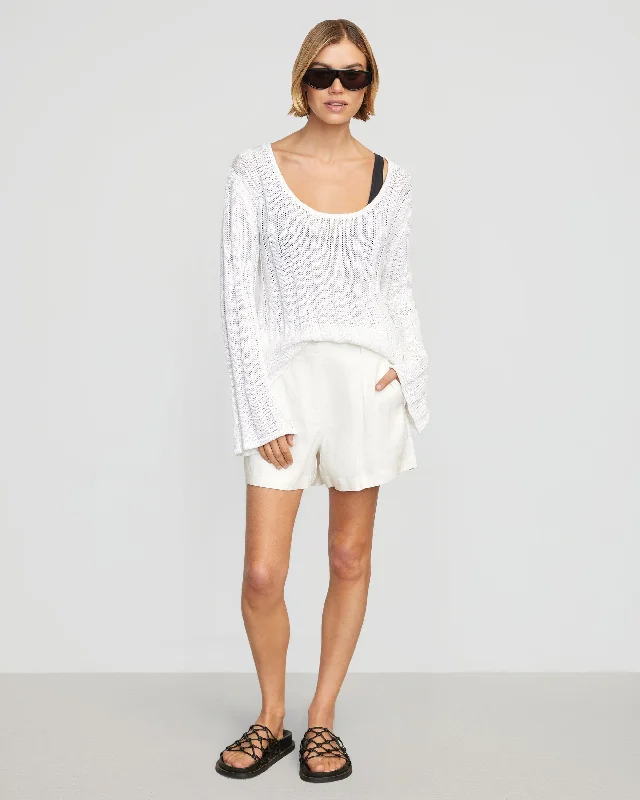 Leah Ribbed Scoop-Neck Sweater