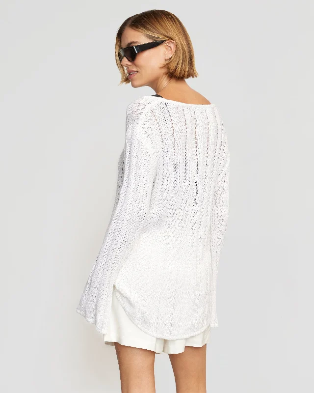 Leah Ribbed Scoop-Neck Sweater