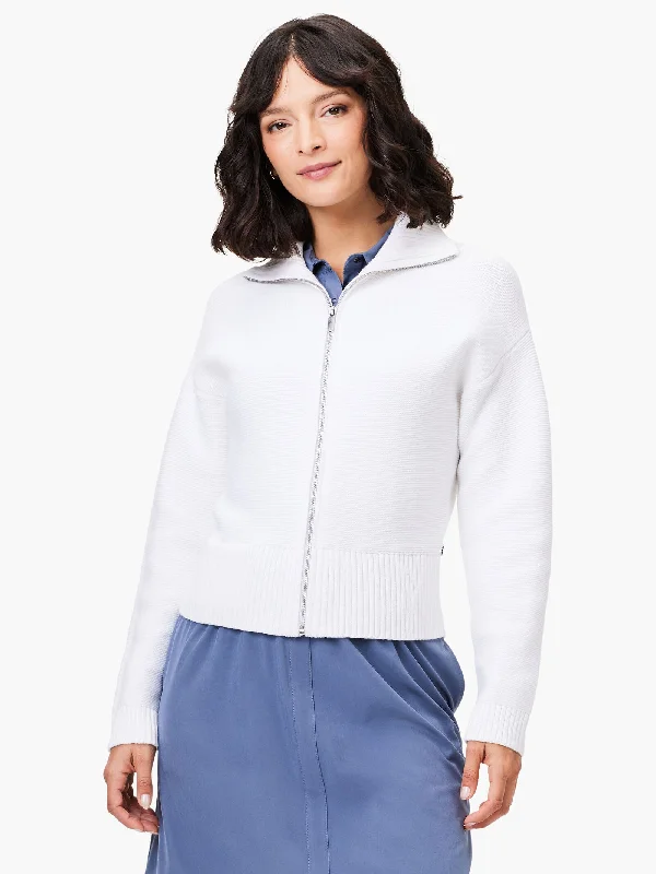 Nic + Zoe Zip Front Sweater Jacket