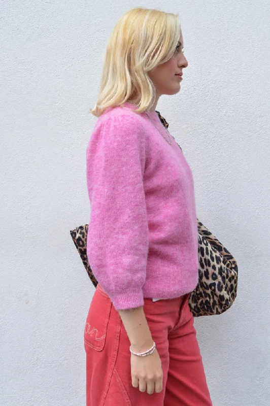 Numph Rietta Fuchsia Pink Pullover