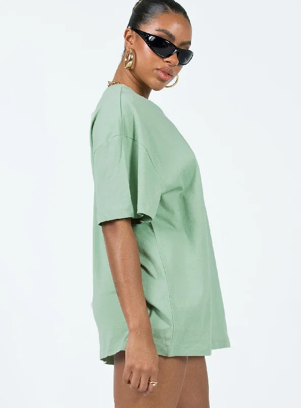 Take Care Oversized Tee Green