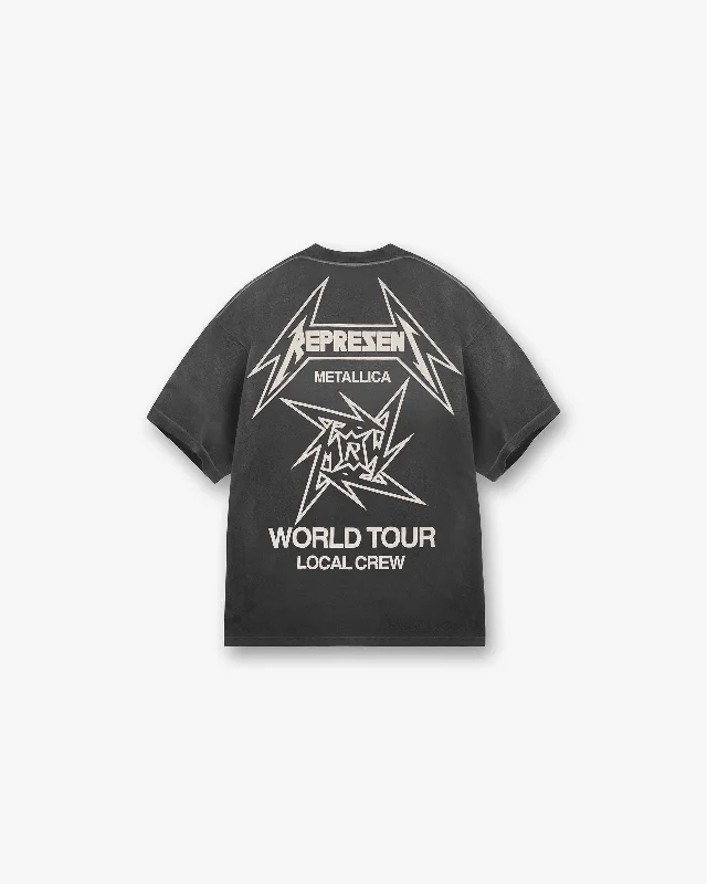 Represent X Metallica™️ Local Crew T-Shirt - Stained Black