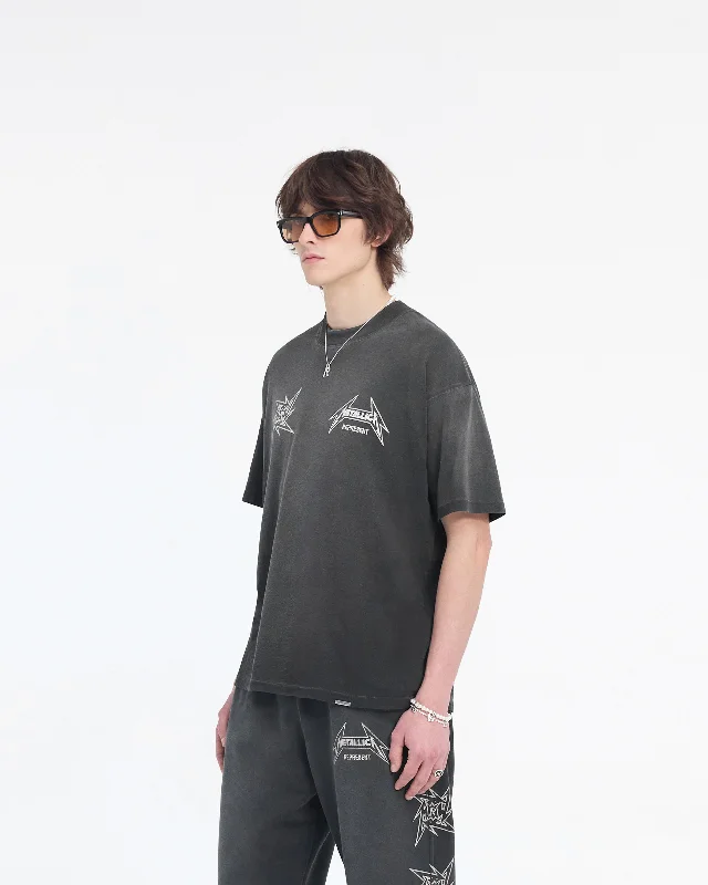 Represent X Metallica™️ Local Crew T-Shirt - Stained Black