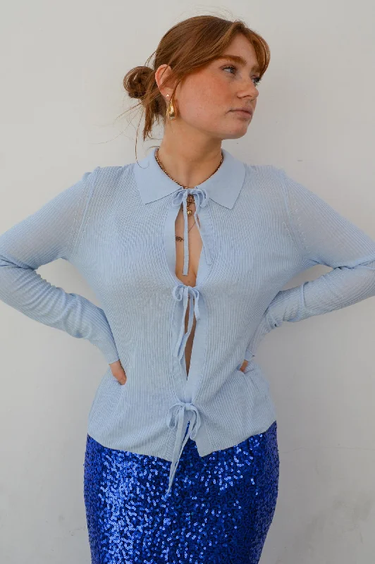 Second Female Cherr Ice Water Knit Collar Cardigan