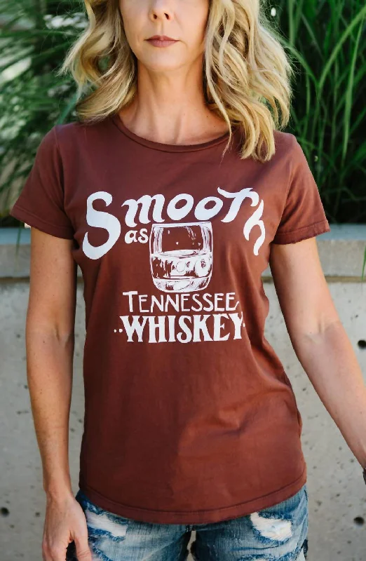 Smooth As Tennessee Whiskey Graphic Tee In Brown